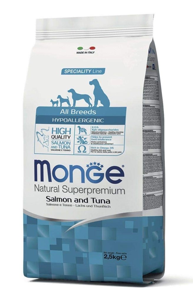 Monge Perro Adulto Hipoalergénico Salmón y Atún - bolsa 12 kg