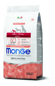 Monge Perro Adulto Mini Salmón y Arroz - bolsa 2.5 kg