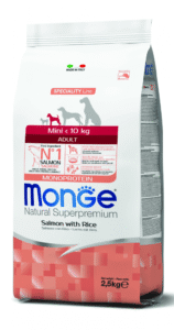 Monge Perro Adulto Mini Salmón y Arroz - bolsa 2.5 kg