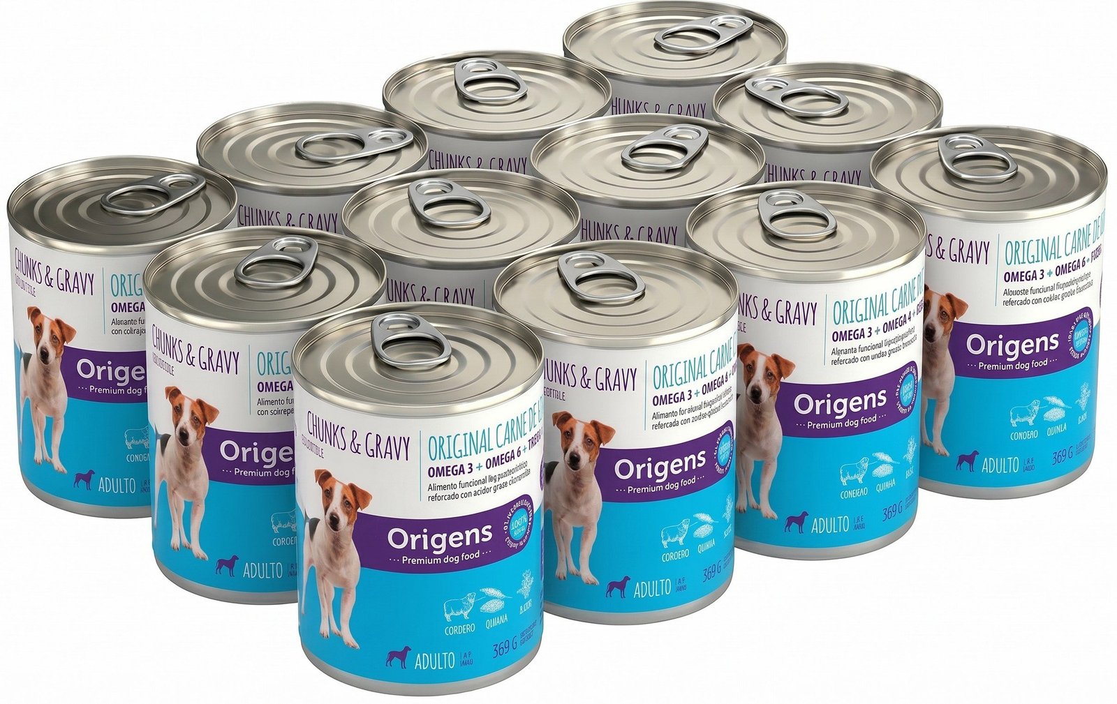Box 12 latas - Origens Chunks & Gravy Perro