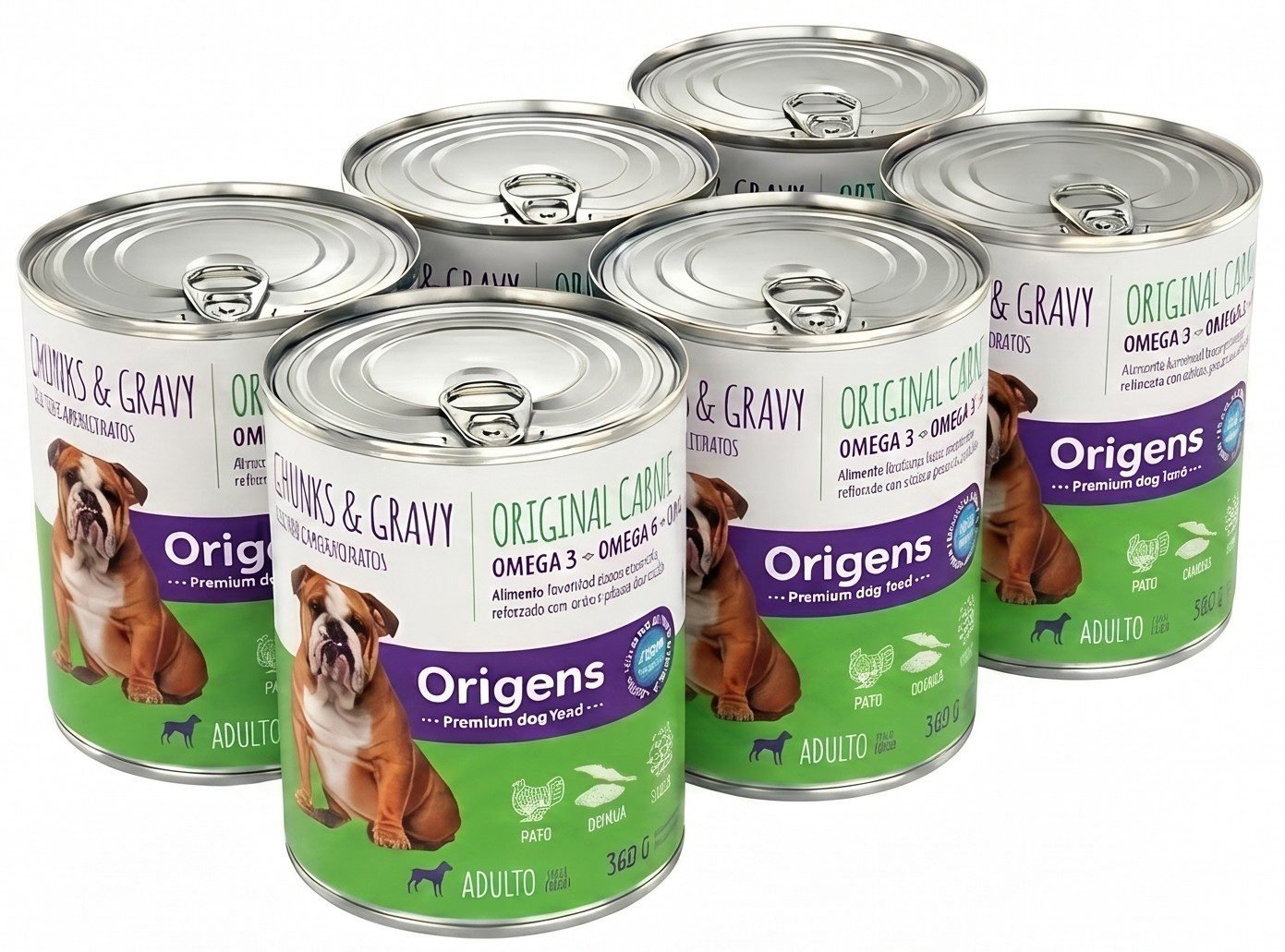 Pack 6 latas - Origens Chunks & Gravy Perro - Adulto Sobrepeso