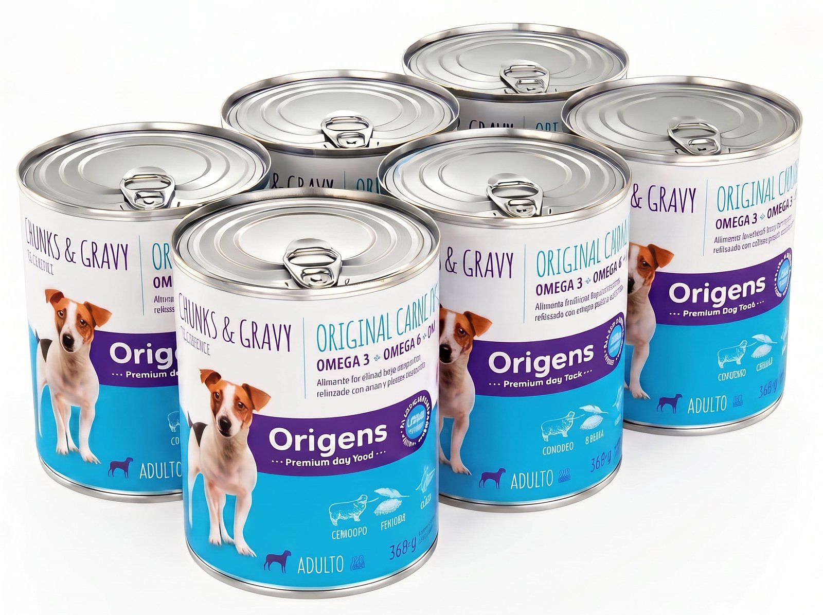 Pack 6 latas - Origens Chunks & Gravy Perro - Adulto Piel Sensible